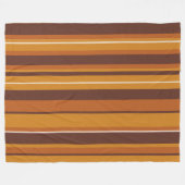 Groovy Striped Vintage Retro Stripes フリースブランケット (正面(横))