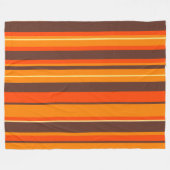 Groovy Striped Vintage Retro Stripes フリースブランケット (正面(横))