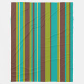 Groovy Striped Vintage Retro Stripes フリースブランケット (正面)