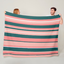 Groovy Striped Vintage Retro Stripes フリースブランケット