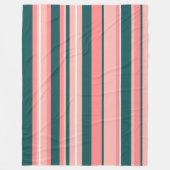 Groovy Striped Vintage Retro Stripes フリースブランケット (正面)