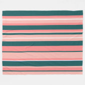 Groovy Striped Vintage Retro Stripes フリースブランケット (正面(横))