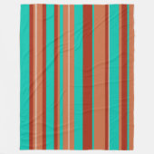 Groovy Striped Vintage Retro Stripes フリースブランケット (正面)