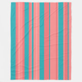Groovy Striped Vintage Retro Stripes フリースブランケット (正面)