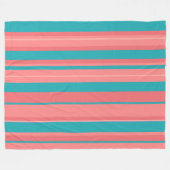 Groovy Striped Vintage Retro Stripes フリースブランケット (正面(横))