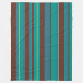 Groovy Striped Vintage Retro Stripes フリースブランケット (正面)