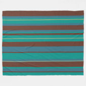 Groovy Striped Vintage Retro Stripes フリースブランケット (正面(横))