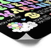 Groovy Suicide Prevention Awareness Mental Health  ポスター (角)