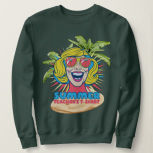 Groovy Summer VibesスマイリーTee for先生 スウェットシャツ