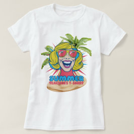 Groovy Summer VibesスマイリーTee for先生 Tシャツ