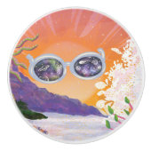 Groovy Sunset セラミックノブ (正面)