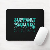 Groovy Support Squadティール(緑がかった色)リボン卵巣がんAw マウスパッド (マウス)