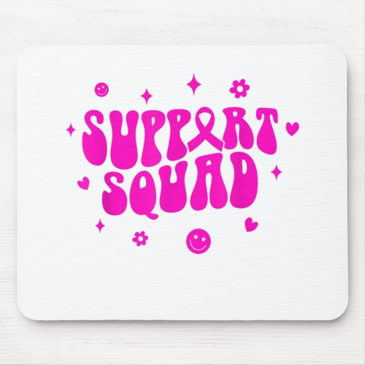 Groovy Support Squad Breast Cancer認識度我々 マウスパッド (正面)