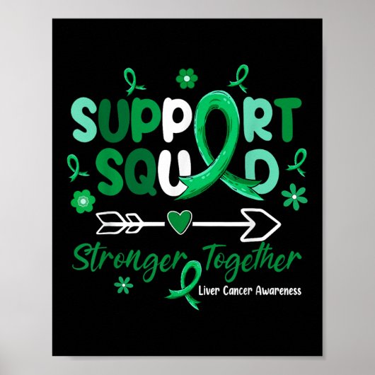 Groovy Support Squad Green Ribbon肝がんAwa ポスター (正面)