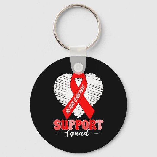 Groovy Support Squad His Fight Is Our Fight Heart  キーホルダー (正面)