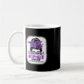 Groovy Support Squad Messy Bun膵臓がん コーヒーマグカップ (左)