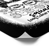 Groovy Support Squad Messy Bun Lung Cancer Awarene ポスター (角)