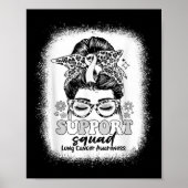 Groovy Support Squad Messy Bun Lung Cancer Awarene ポスター (正面)