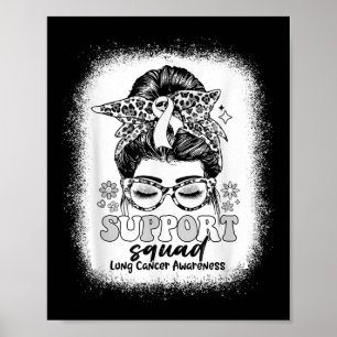 Groovy Support Squad Messy Bun Lung Cancer Awarene ポスター