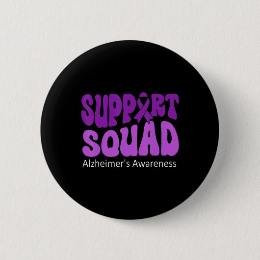 Groovy Support Squad Purple Ribbon Brain Heimerhei 缶バッジ (正面)