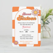 Groovy Sweet 16誕生日パーティー 招待状 (スタンド正面)