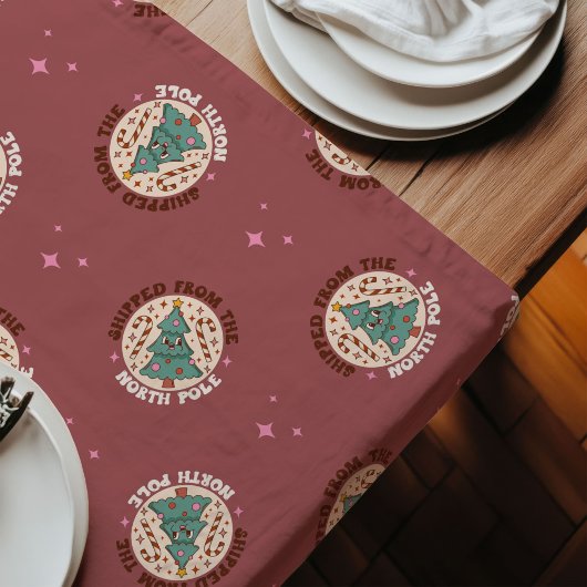 Groovy Table Décor 70s Pastel Christmas Style ロングテーブルランナー