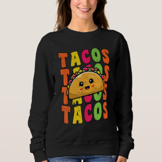 Groovy Taco Tuesday Retro  Taco  Cinco De Mayo スウェットシャツ