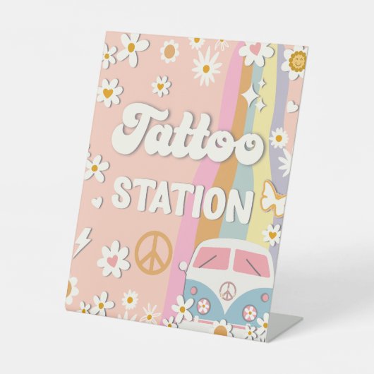 Groovy Tattoo駅の誕生日パーティーサイン 台座サイン (正面)