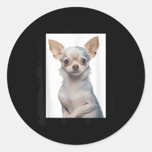 Groovy Tattoos Dog DaとステームパンクChihuahua犬 ラウンドシール