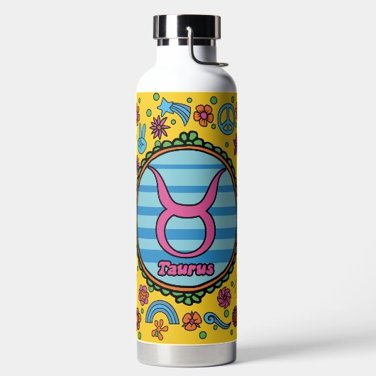Groovy Taurus Custom ウォーターボトル (左面)