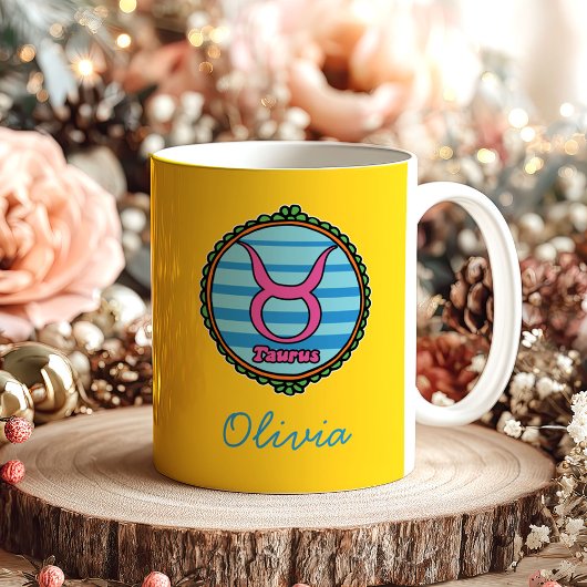 Groovy Taurus Custom コーヒーマグカップ