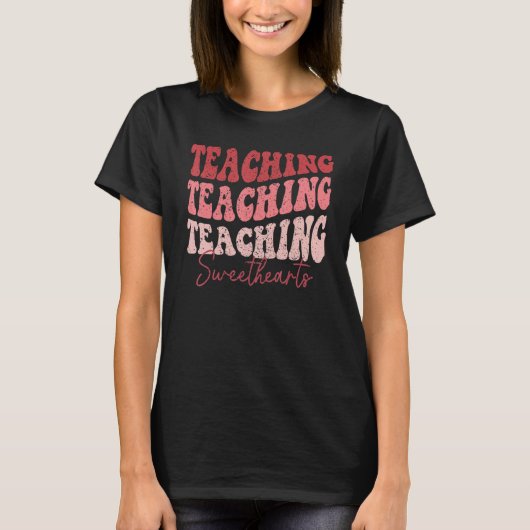 Groovy Teaching Sweethearts Teacher Valentine's Da Tシャツ (正面)