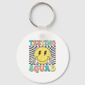 Groovy Test Day Testing Squad Motivation Teacher S キーホルダー (正面)