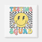 Groovy Test Day Testing Squad Motivation Teacher S マグネット (正面)