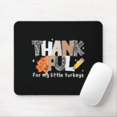 Groovy Thankful For My Little Turkeys Thanksgiving マウスパッド (マウス)