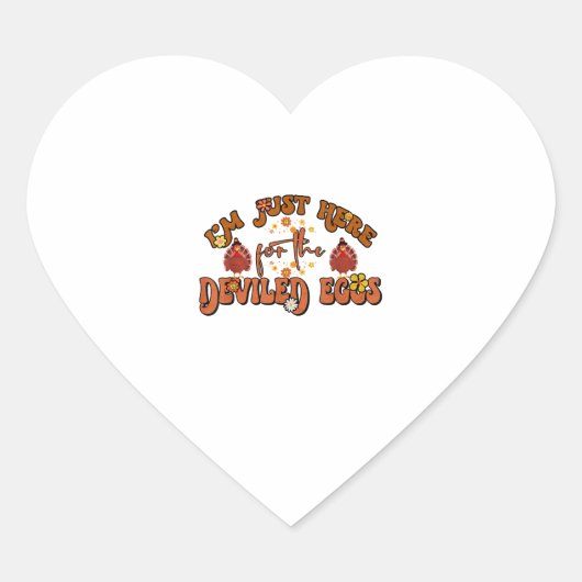 Groovy Thanksgiのデベイル卵のためにここにいる ハートシール (正面)