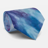 Groovy Tie Dye Pattern / Blue Purple & Magenta TIE ネクタイ (ロール)