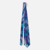 Groovy Tie Dye Pattern / Blue Purple & Magenta TIE ネクタイ (裏面)