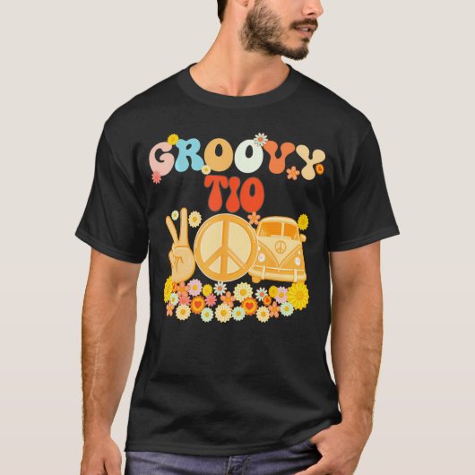 Groovy Tioマッチング家族ベビーシャワー父のDa Tシャツ (正面)