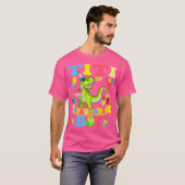 Groovy Titiの誕生日少年Tレックス恐竜Bir Tシャツ (正面フル)