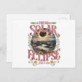Groovy Total 太陽の Eclipse 2024年4月8日天文学 ポストカード (正面/裏面)