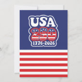  Groovy USA 250 - America's 250th Birthday Party 招待状 (裏面)