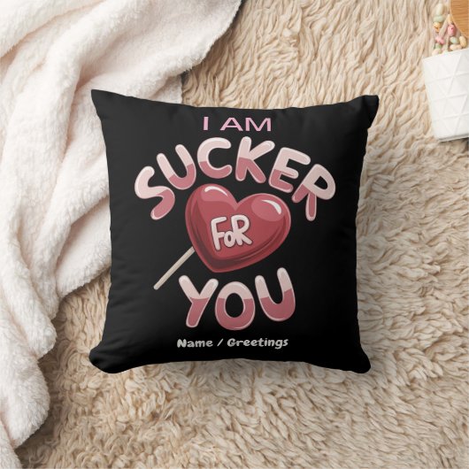 Groovy Valentineのマッチングを私は吸う クッション (ブランケット)