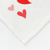 Groovy Valentine Vibes Happy Valentine's Day Girl  フリースブランケット (角)