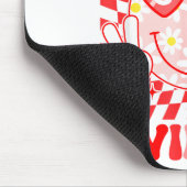 Groovy Valentine Vibes Happy Valentine's Day Girl  マウスパッド (コーナー)