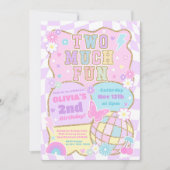 Groovy Varsity 2歳名門私立校風のの誕生日 招待状 (正面)