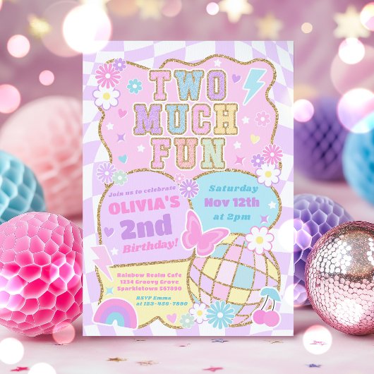 Groovy Varsity 2歳名門私立校風のの誕生日 招待状