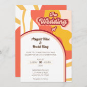 Groovy Vibesレトロ結婚のヴィンテージ セーブザデート (正面/裏面)