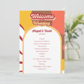 Groovy Vibesレトロ結婚のヴィンテージ プログラム (スタンド正面)