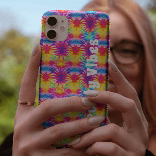 Groovy Vibes絞り染めのカスタマイズ iPhone 15ケース